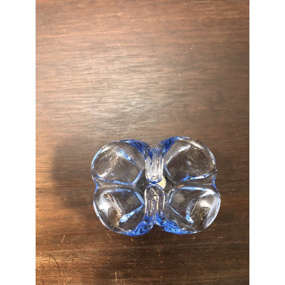 Vintage Murano Mini Basket Blue Glassware Crystal Art Glass Freeform 3" - Picture 5 of 9